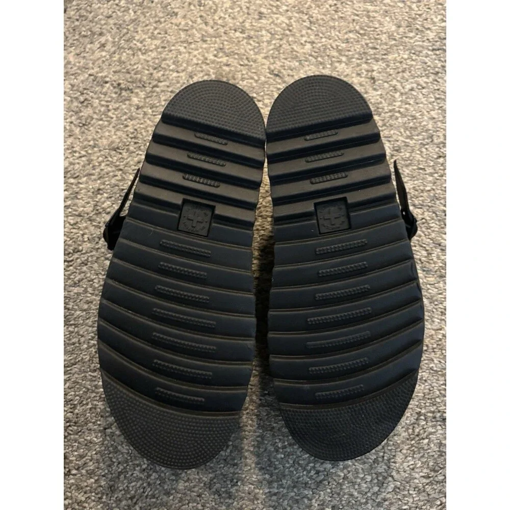 Dr. Martens Voss Quad Black Hydro Leather Sandal Women's Size 9 NWOT Platform